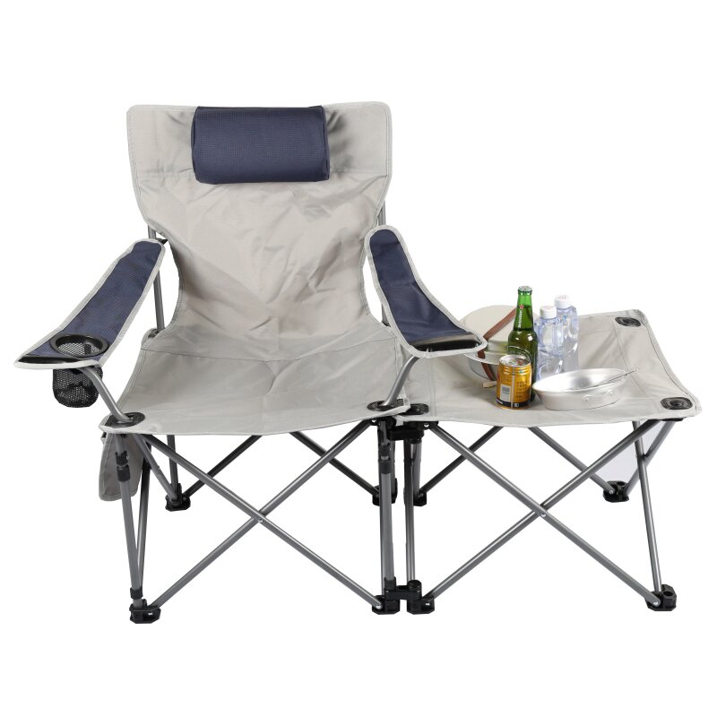 탈부착식 회전형 사이드 테이블/발받침대가 있는 변환형 라운지 체어 B358T