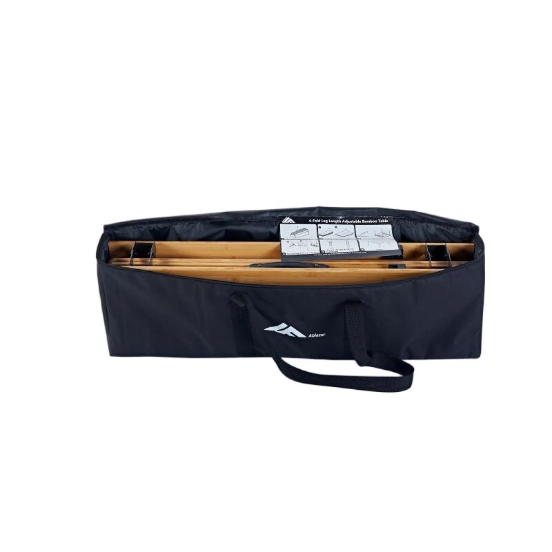 4단 접이식 대나무 상판 및 다단계 높이 조절 테이블 BT890