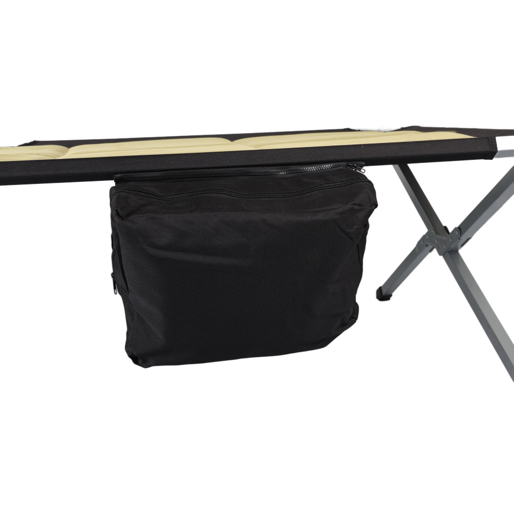 군용 스타일 접이식 스틸 캠핑 침대 (패딩 매트리스 포함) C116PD